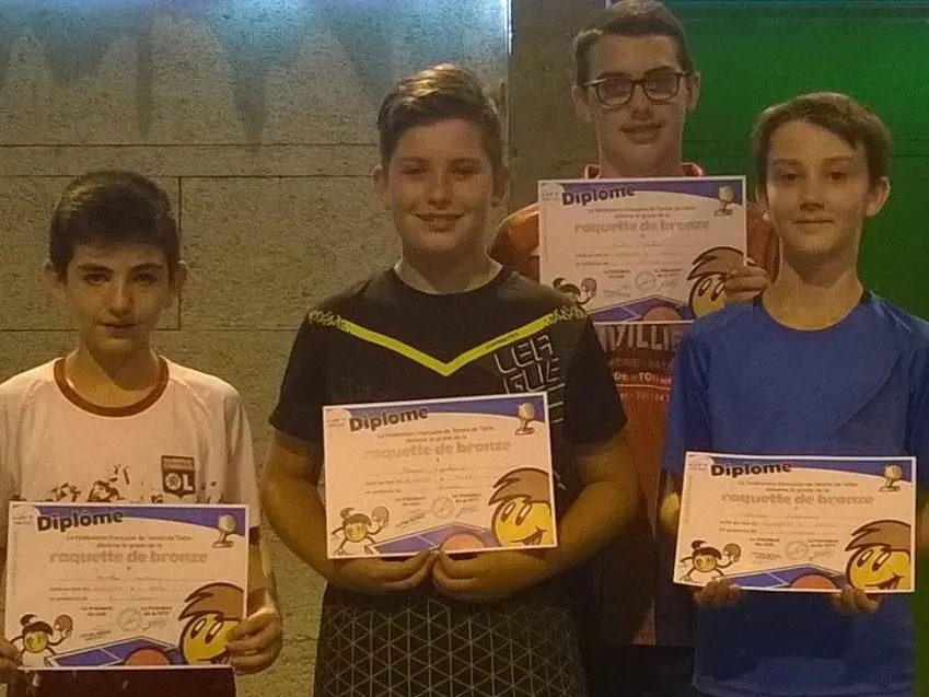 Diplôme Raquette de Bronze 2017